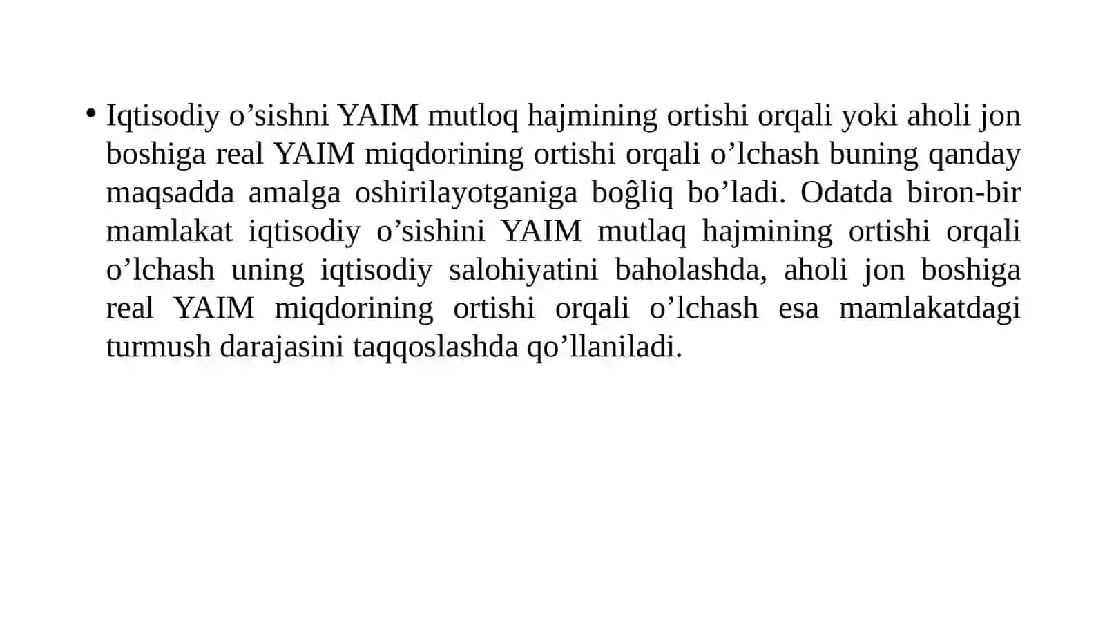 Iqtisodiy taraqqiyot va o‘sish 2