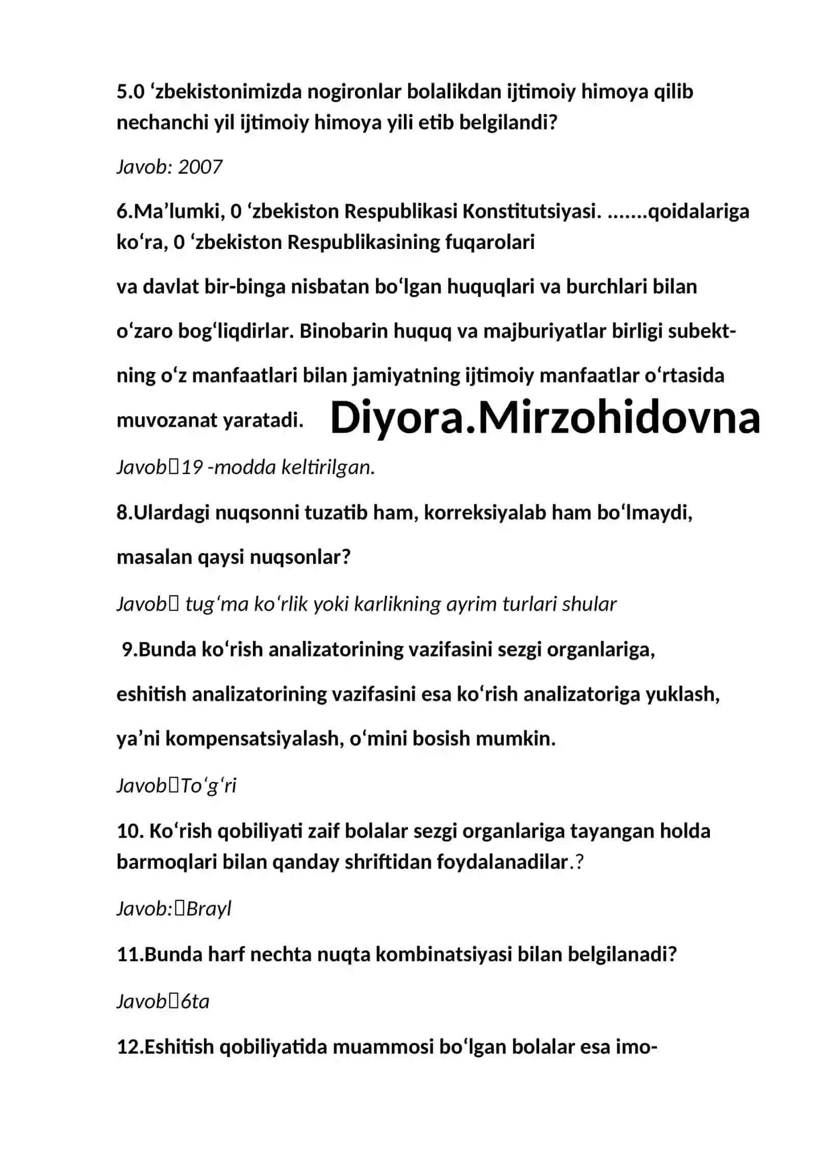 DEFEKTOLOGIYA YUZASIDAN QO’LLANMA 2