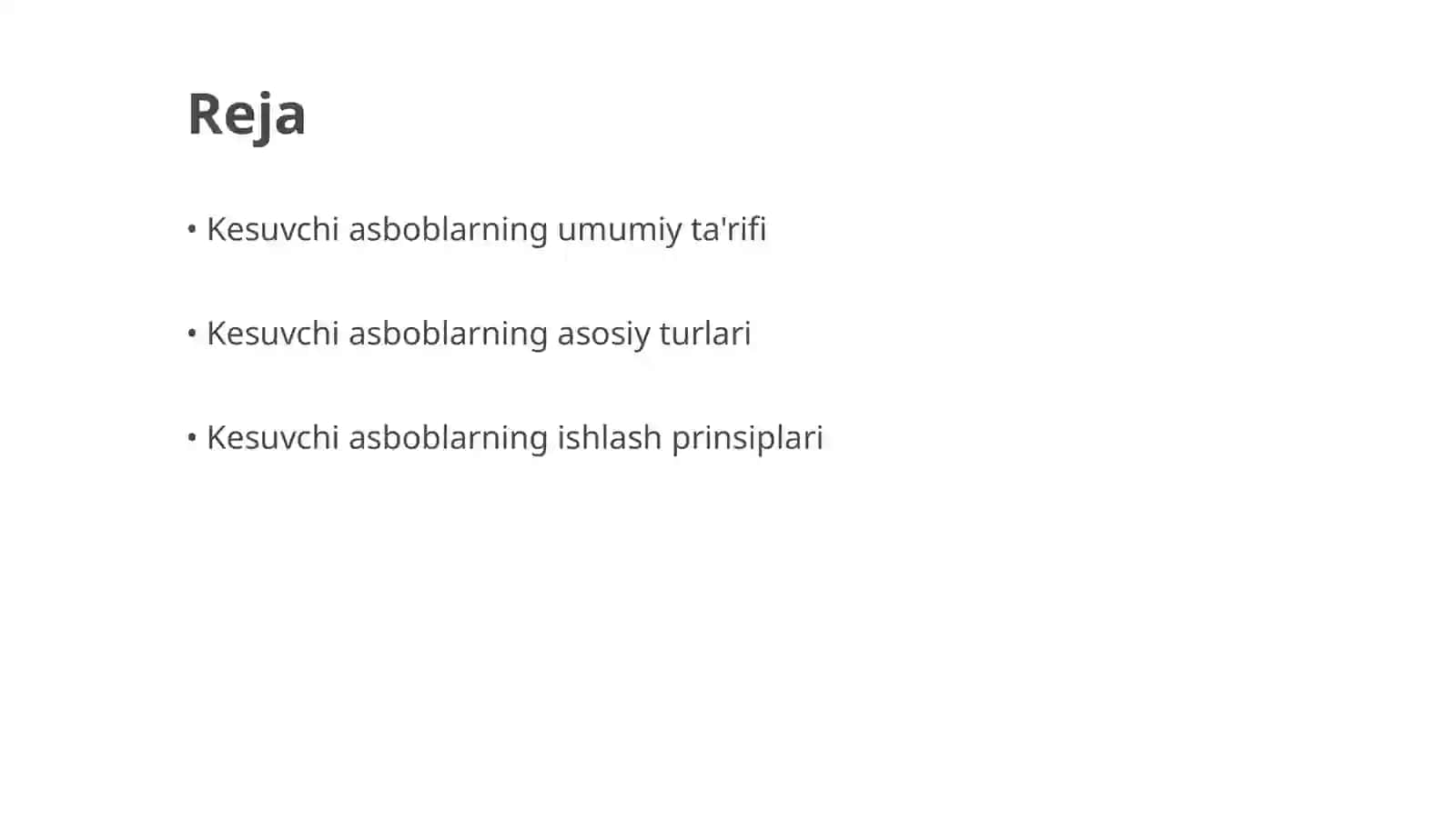 Kesuvchi asboblarning turlari 2
