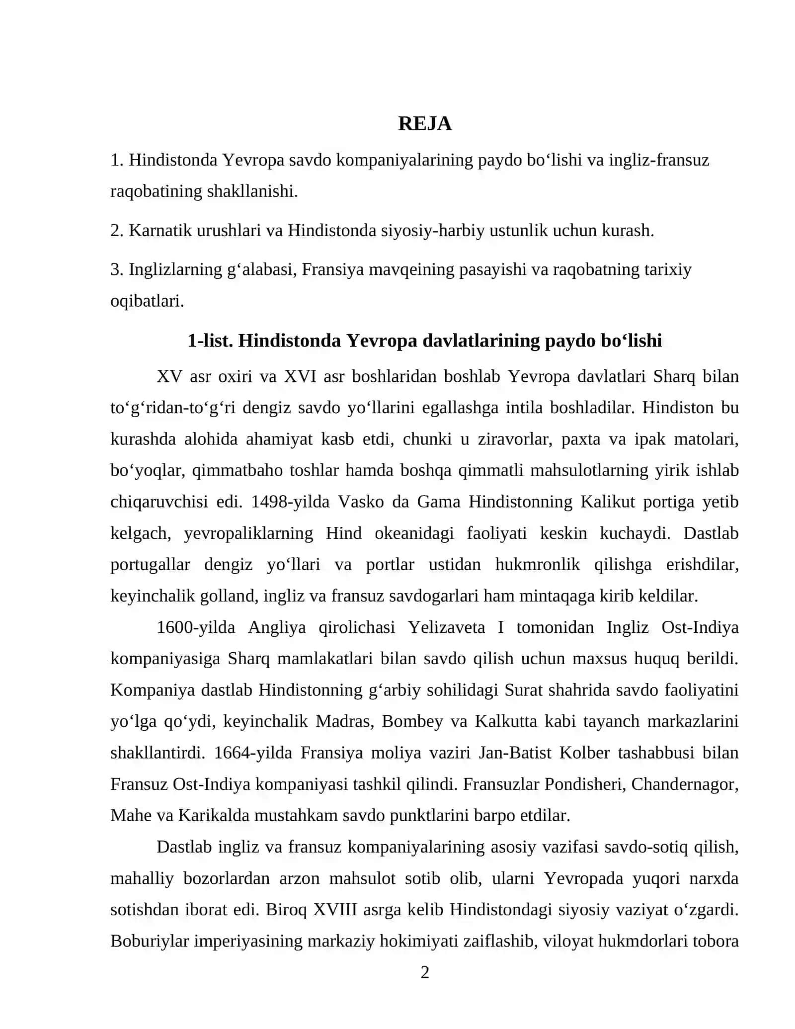 HINDISTONDA INGLIZ-FRANSUZ RAQOBATI 2
