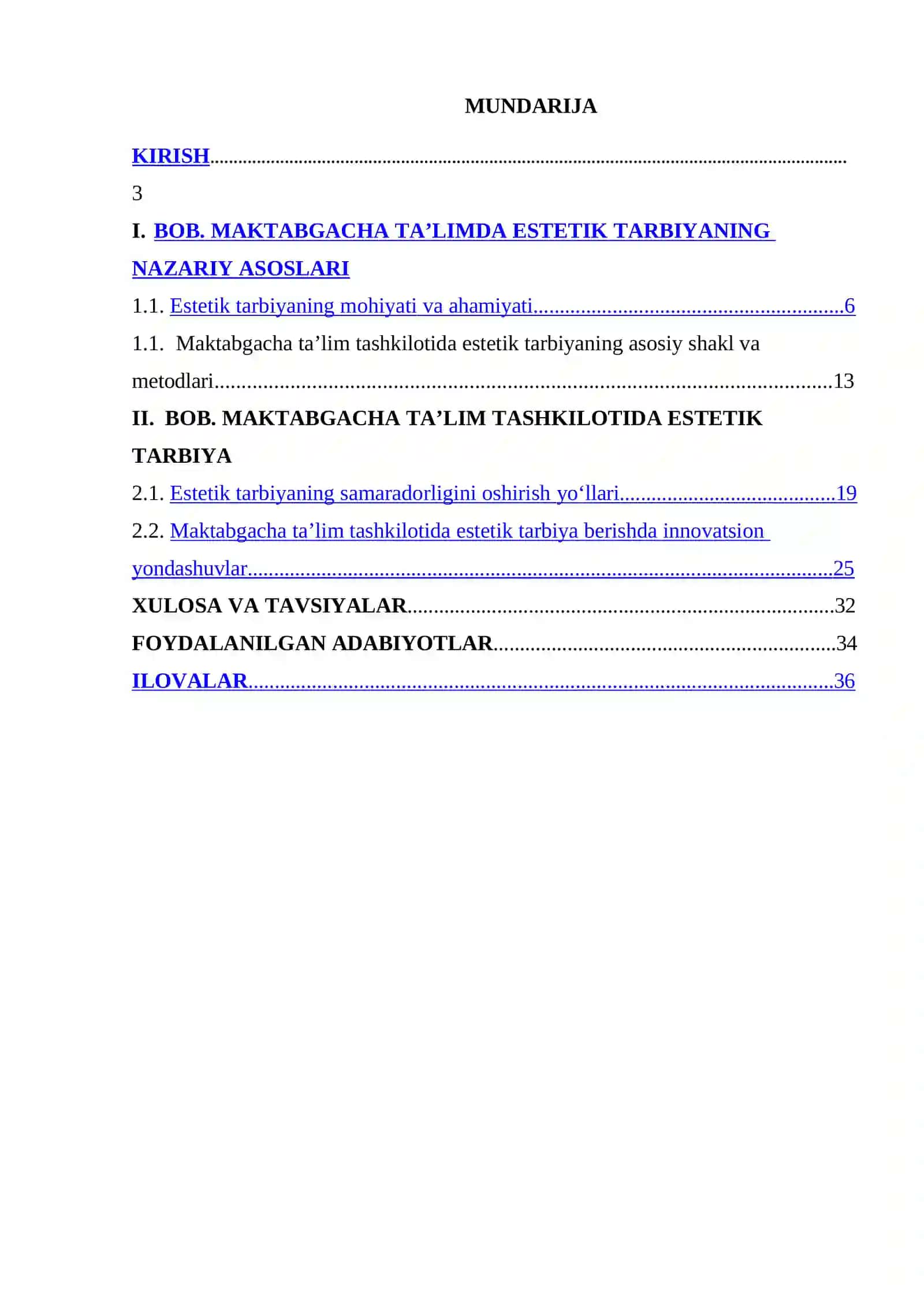 BOLALARNING ESTETIK TARBIYASIDA TASVIRIY SAN’ATNING O‘RNI 2