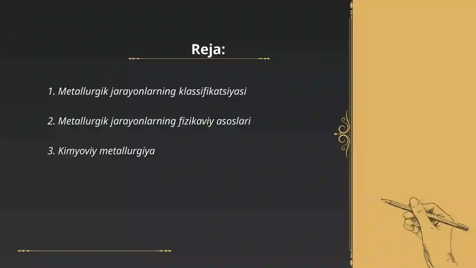 Metallurgik jarayonlarning turlari va asosiy xarekteristikasi 2