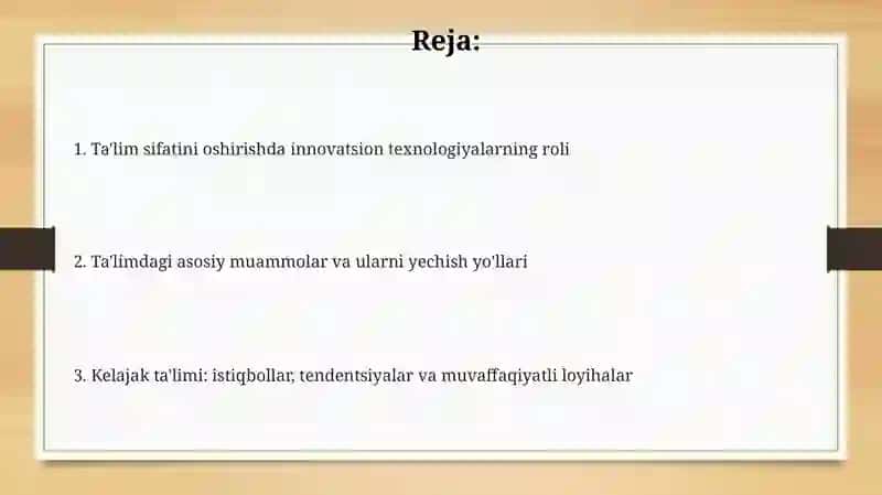 Innovatsion texnologiyalar ta'lim sifatini oshirish manbai sifatida 2