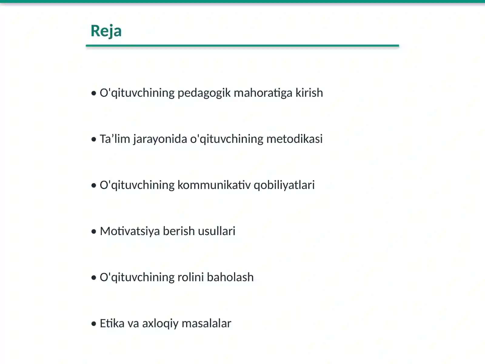 O'qituvchining pedagogik mahorati 2