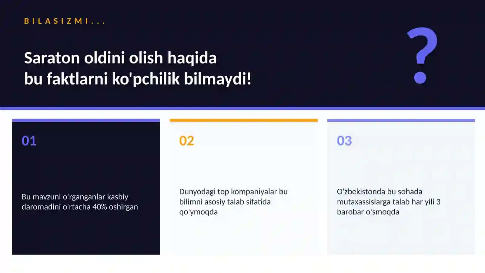 Saraton oldini olish 2