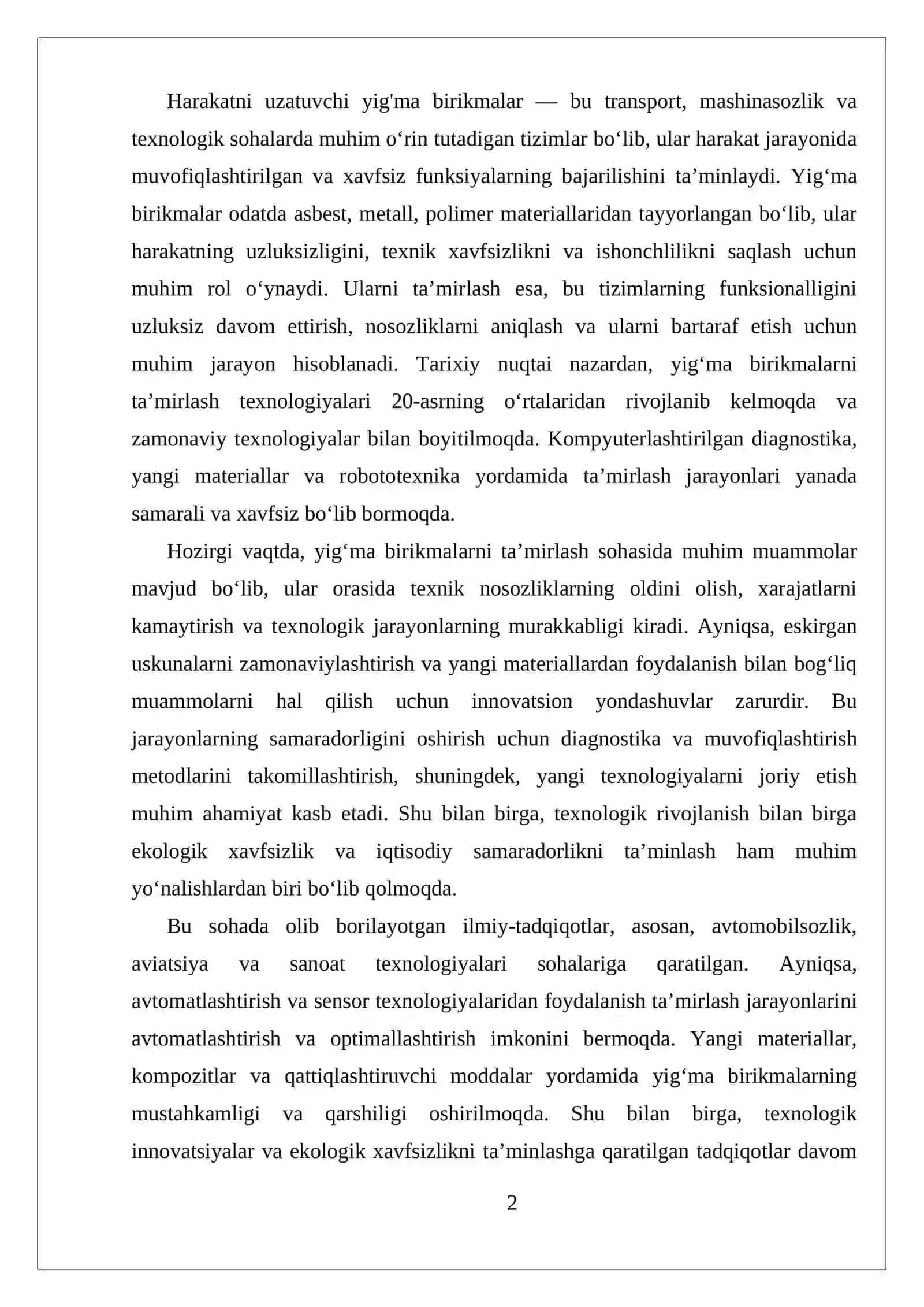 Yig'ma birikmalarni ta'mirlashning asosiy texnologiyalari 2