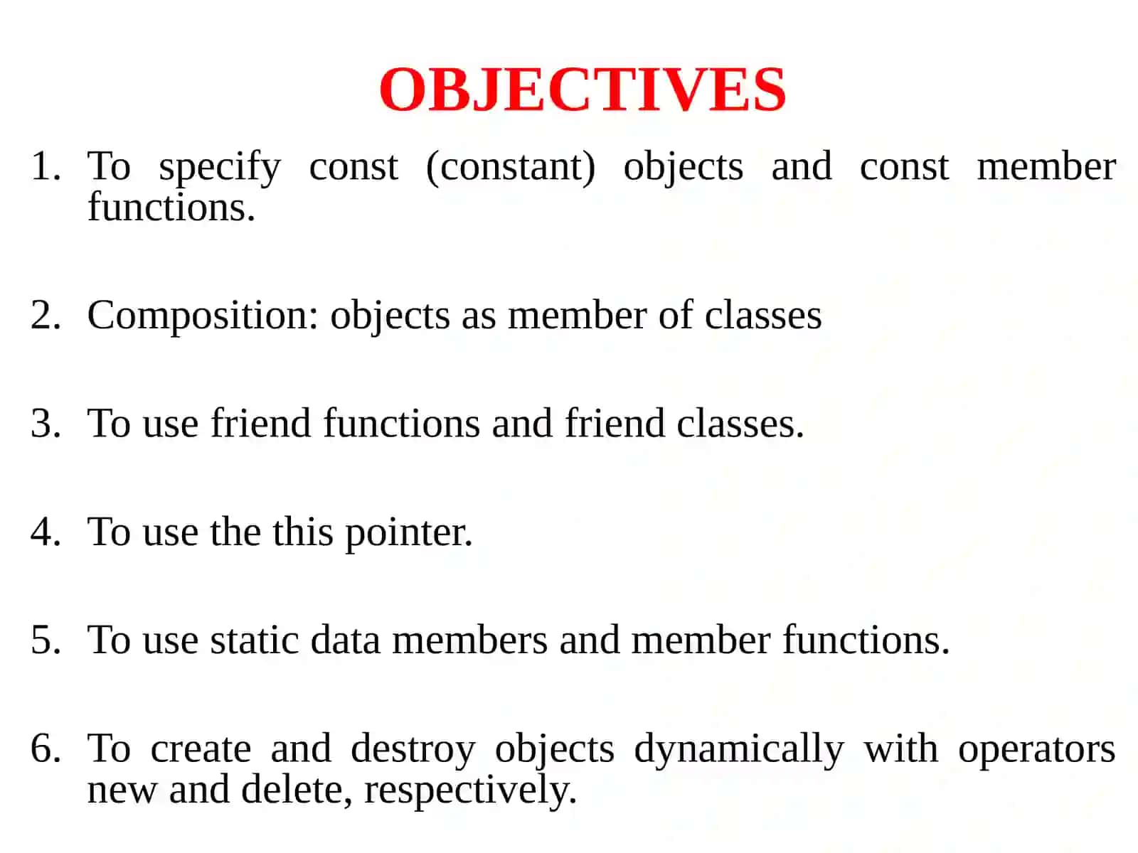 OBJECTIVES 2