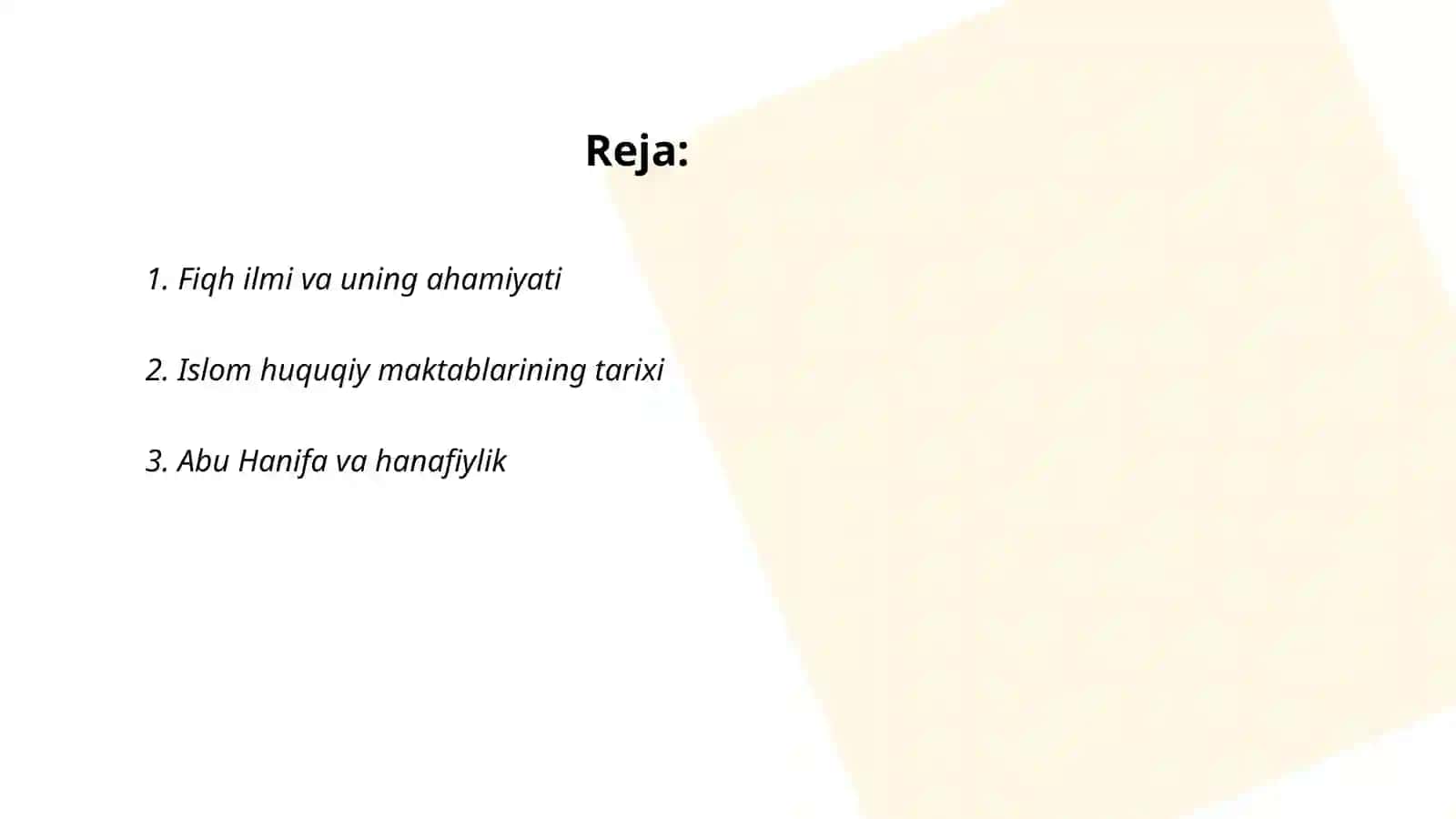 Islom fiqhiy maktablari 2