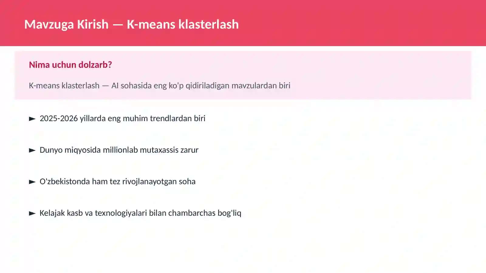 K-means klasterlash 2