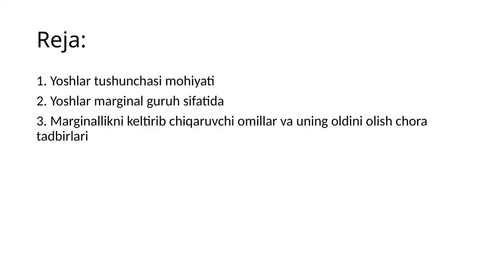 Yoshlar marginal guruh sifatida 2
