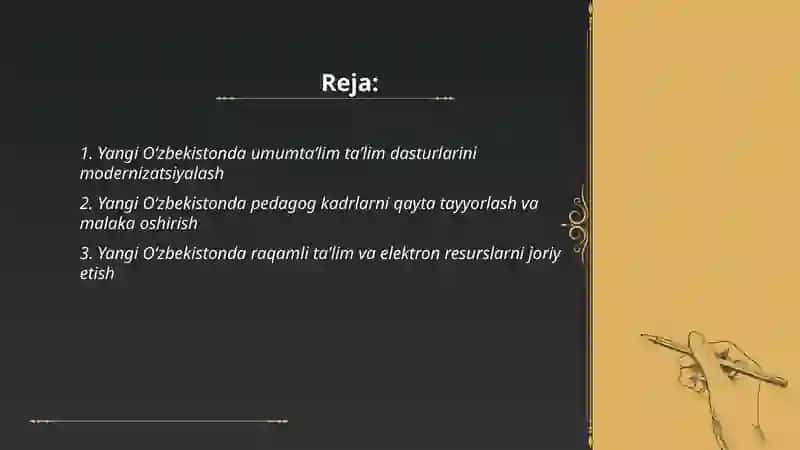 Yangi Oʻzbekistonda taʼlim sohasida amalga oshirilayotgan oʻzgarishlar 2