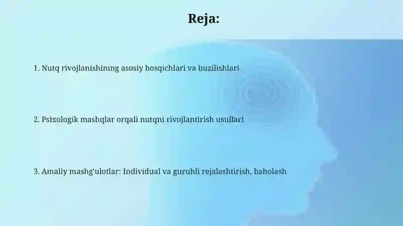 Nutqni rivojlantiruvchi psixologik mashg‘ulotlar 2