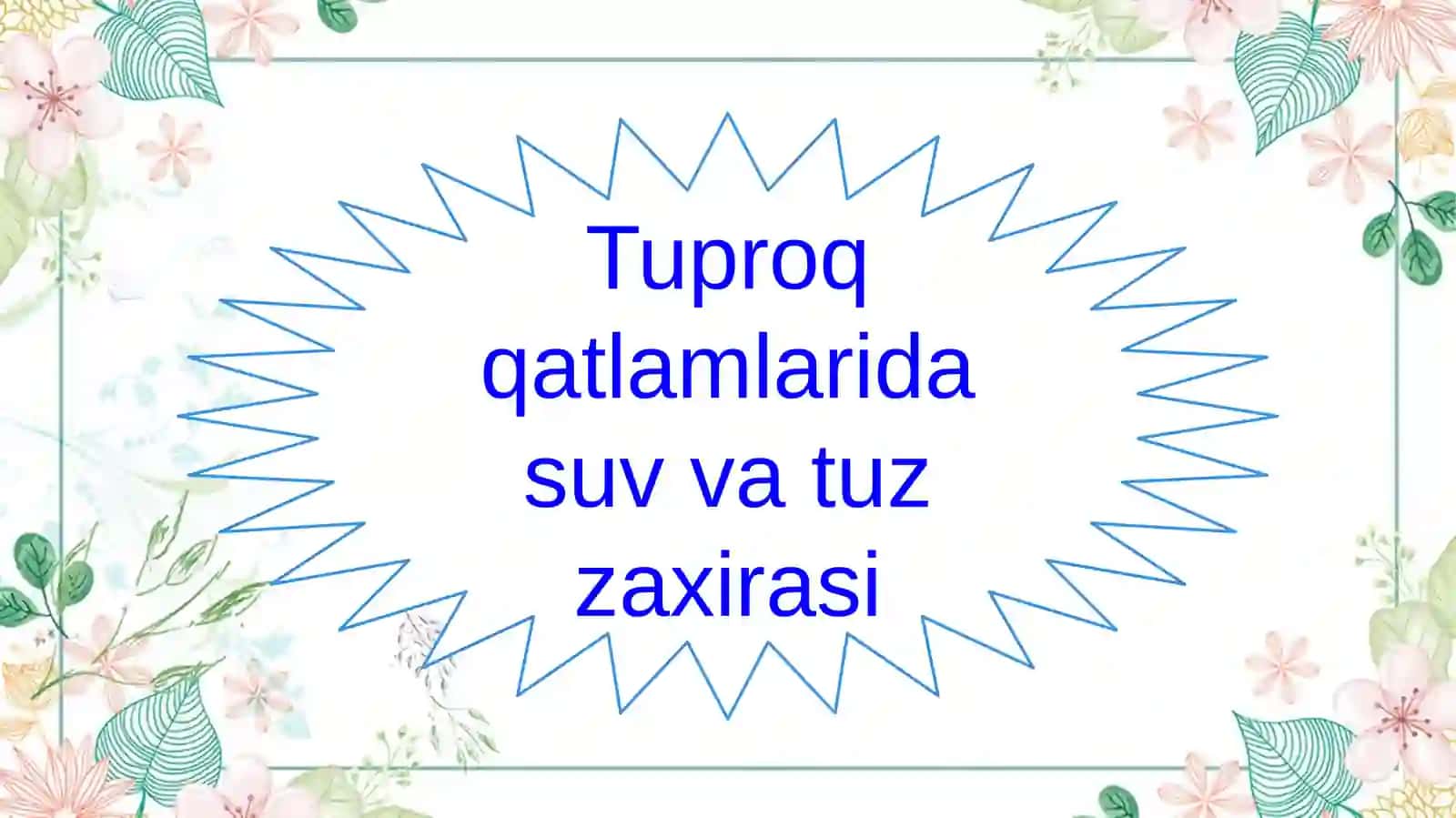 Tuproqqatlamlaridasuvvatuzzaxirasi 2