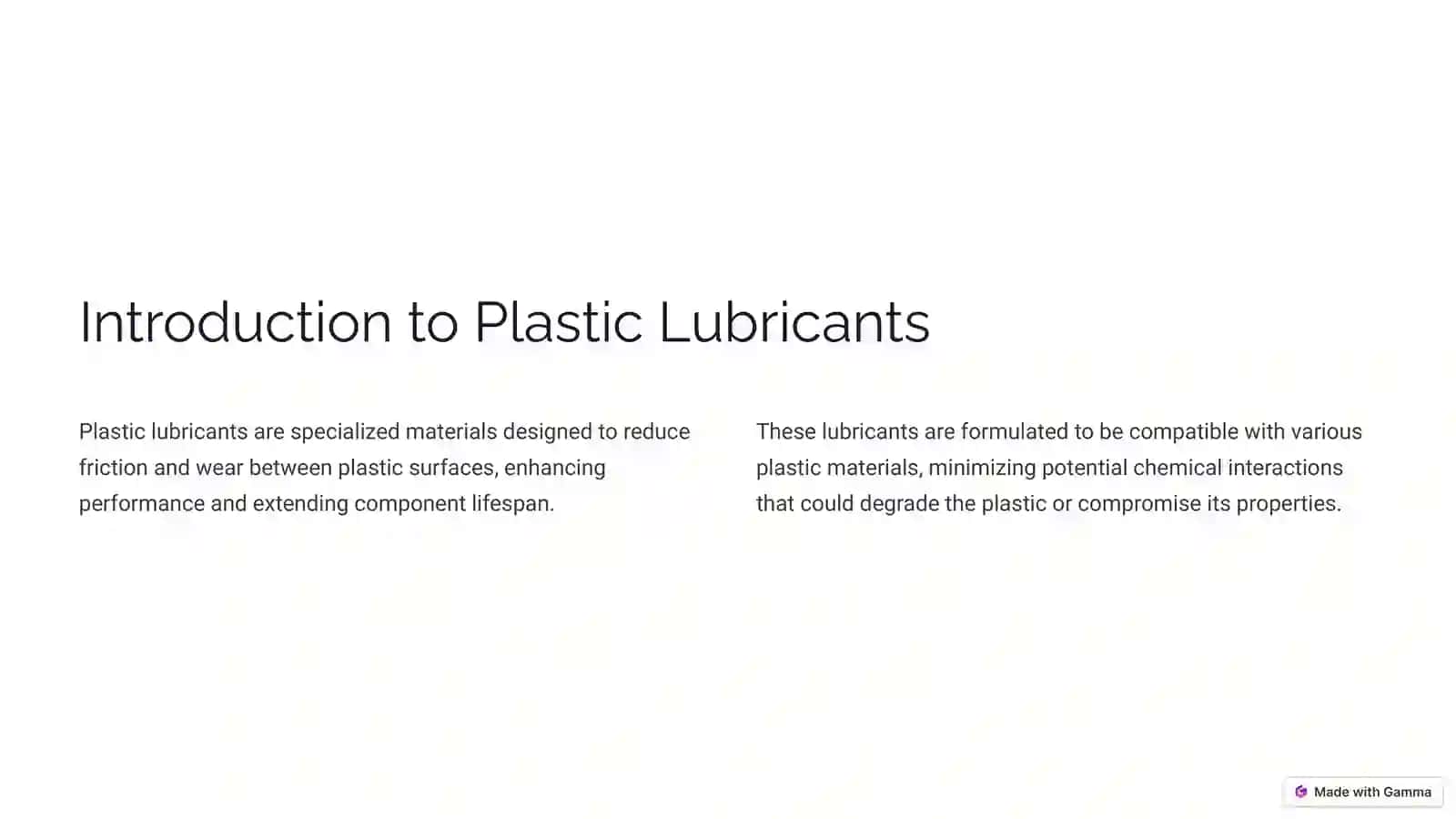 The Crucial Role of Plastic Lubricants 2
