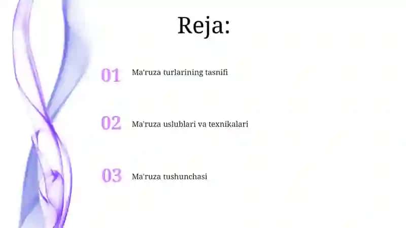 Ma'ruza va uning turlari 2