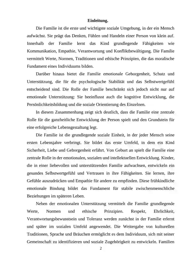 DIE ROLLE DER FAMILIE FÜR DIE ENTWICKLUNG DER PERSON 2