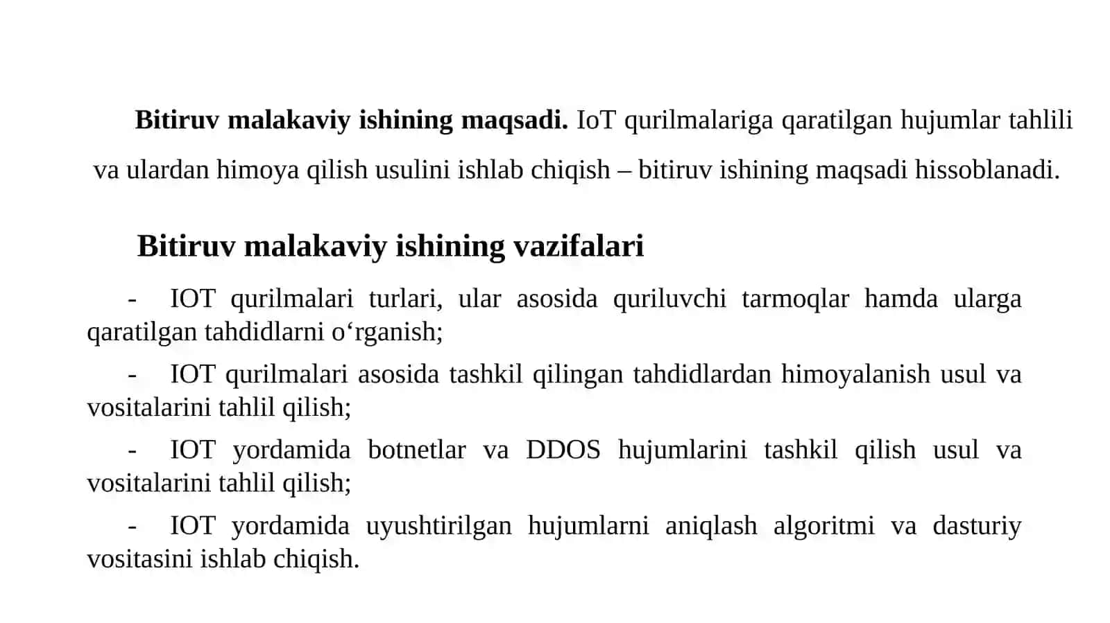 IOT qurilmalariga qaratilgan hujumlar tahlili va ulardan himoya qilish usulini ishlab chiqish 2