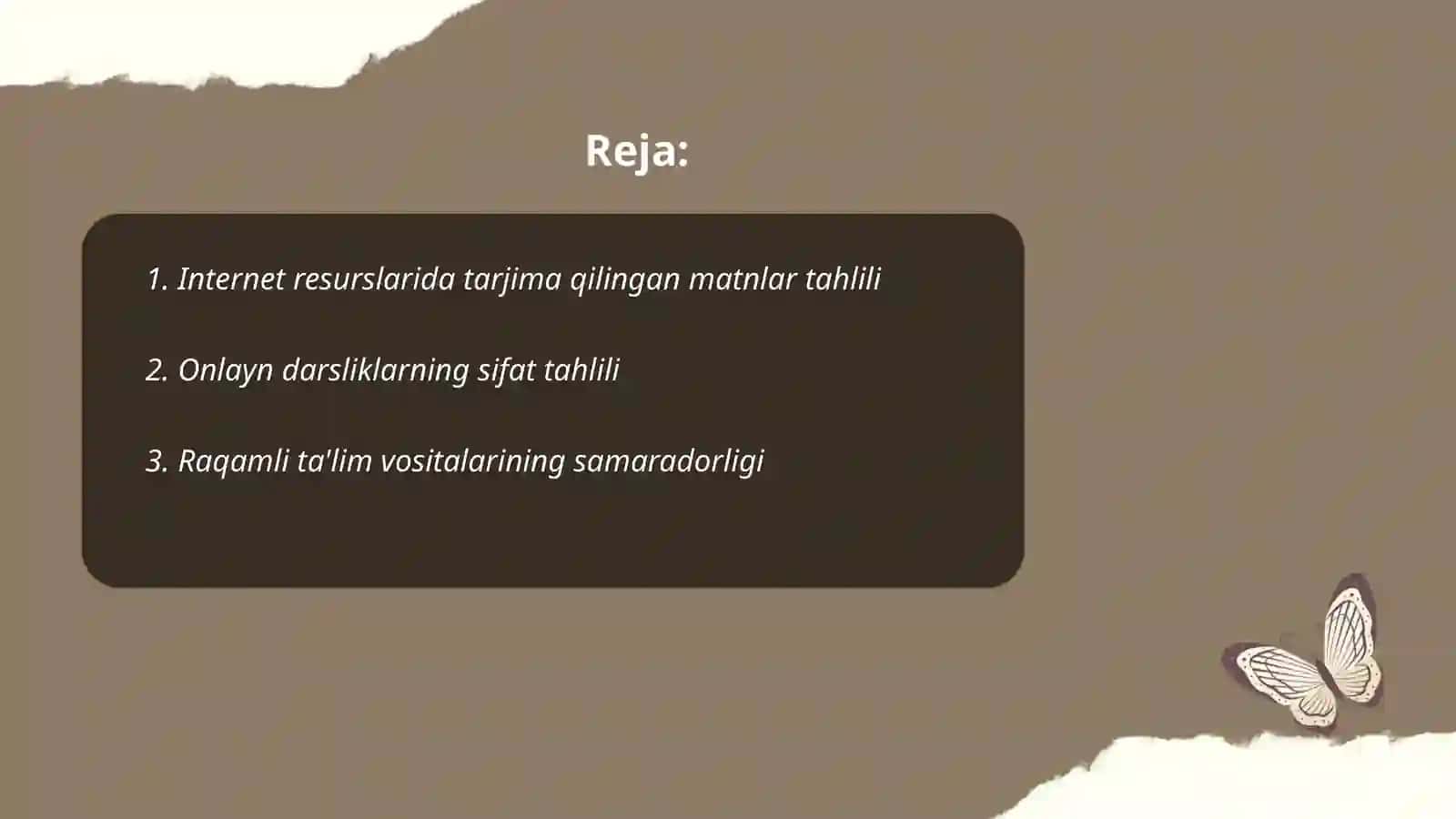 Internet resurslaridagi oʻquv materiallarini tahlil qilish va taqriz yozish 2