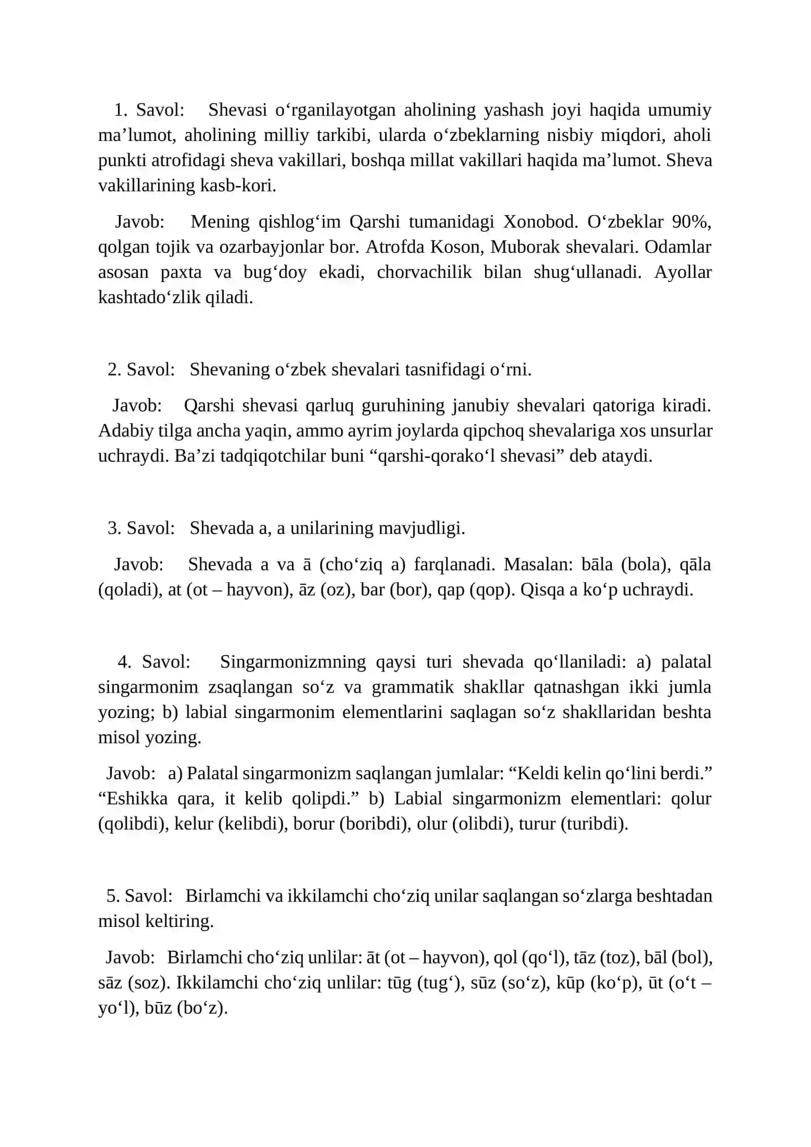 DIALEKTOLOGIK LOYIHA ISHI 2