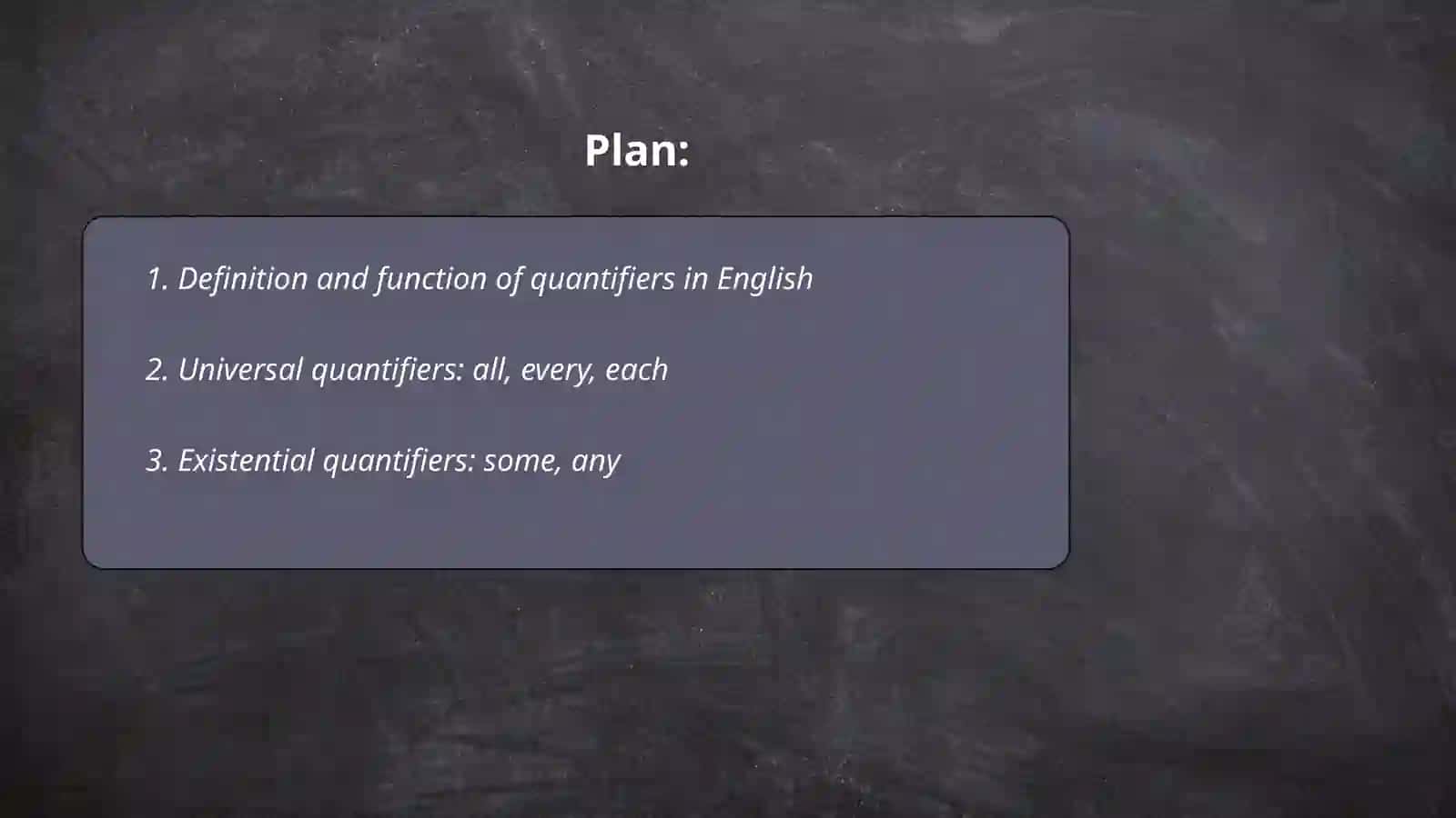 Quantifiers in English 2