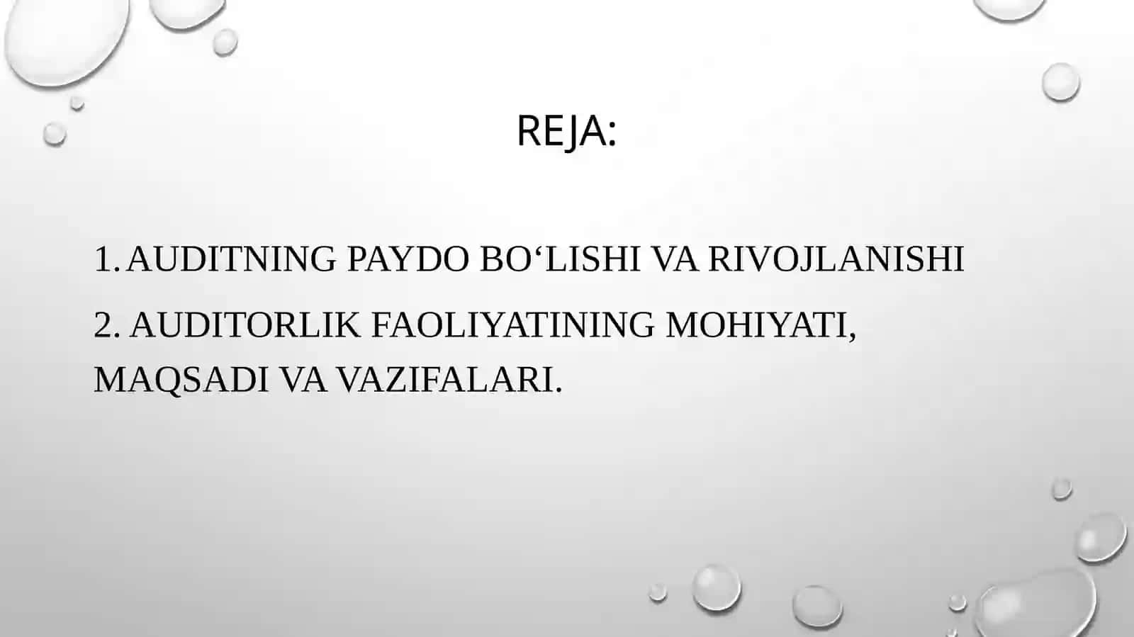 Auditning mohiyati,uningmaqsadivavazifalari 2