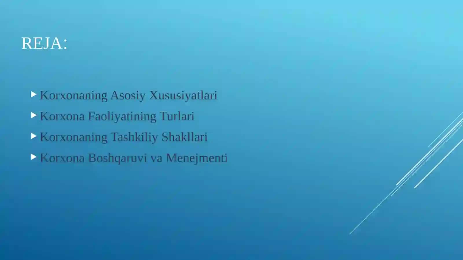 Korxona: Mustaqil Iqtisodiy Subyekt 2