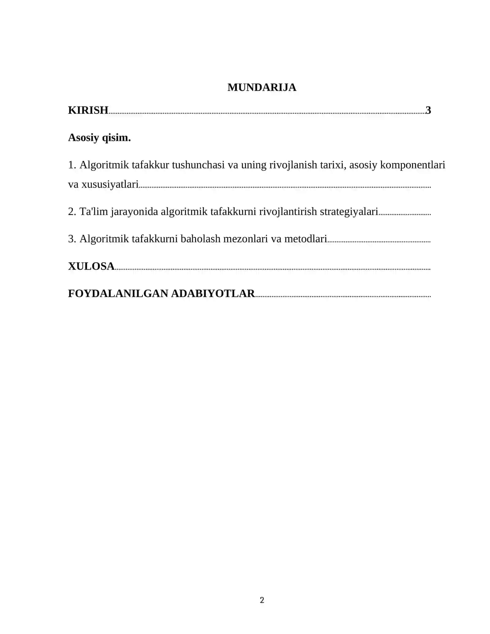 Algoritmik tafakkurni shakllantirish metodlari 2