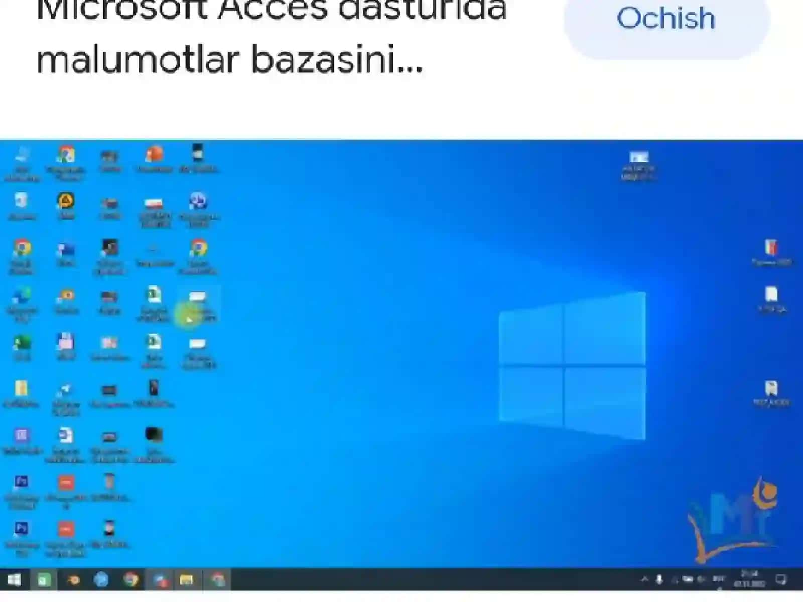 Msaccess dasohaga oid ma'lumotlar bazasini yaratish 2