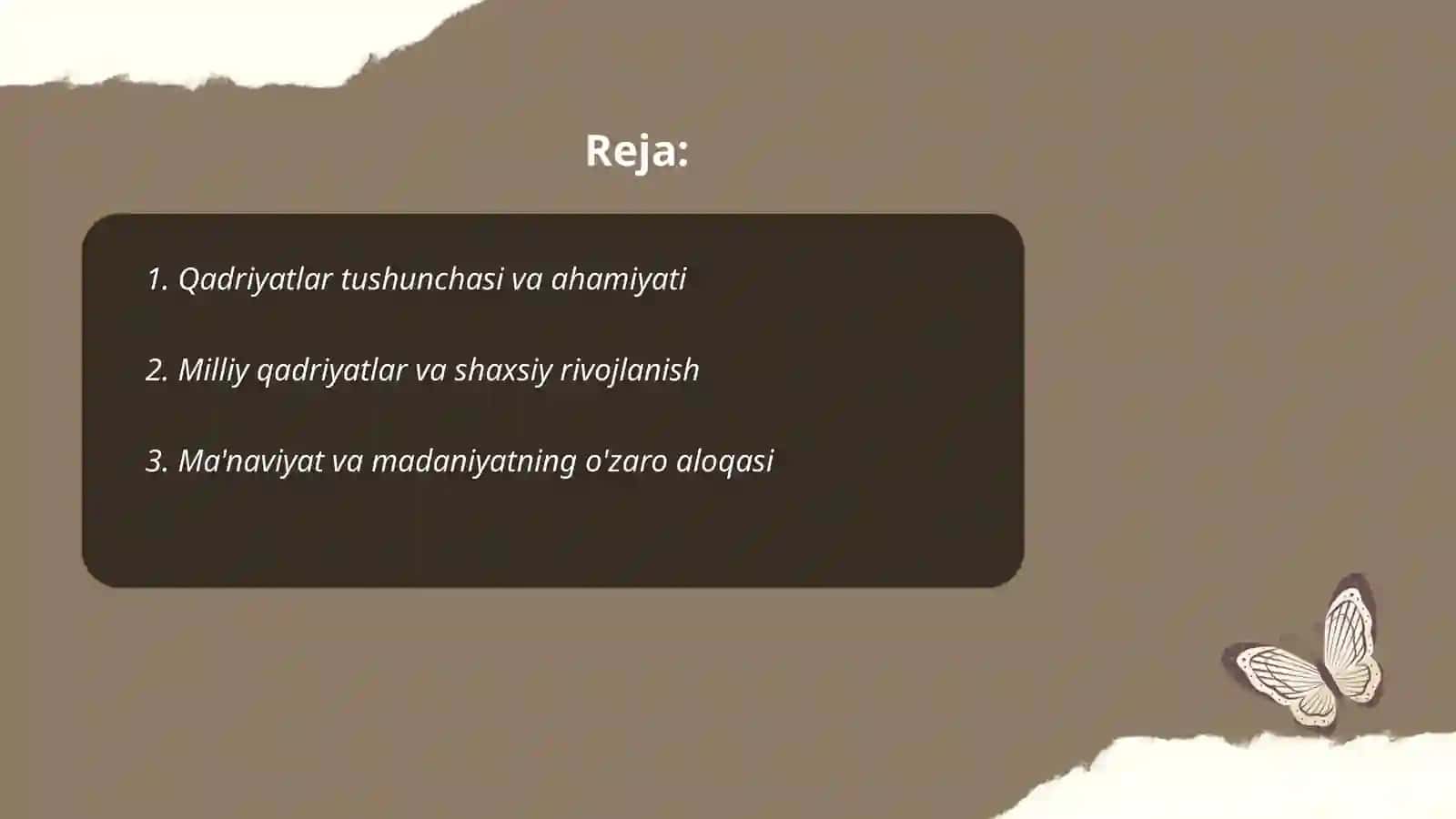 Qadriyatlar tushunchasi va ahamiyati 2