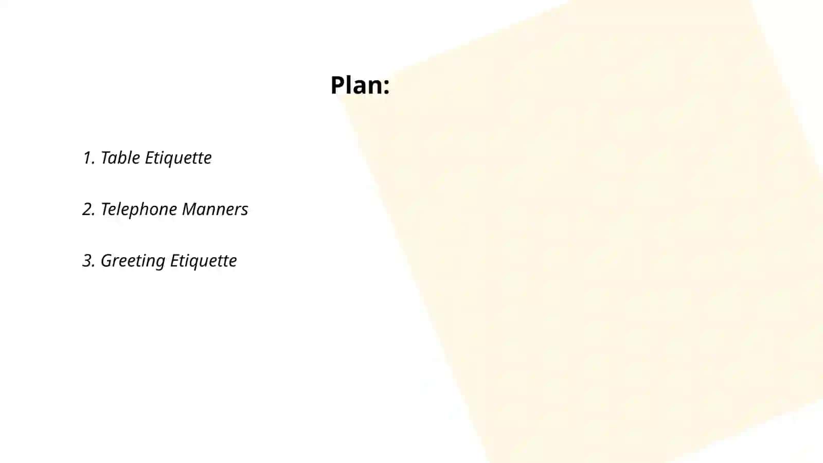 Manners 2