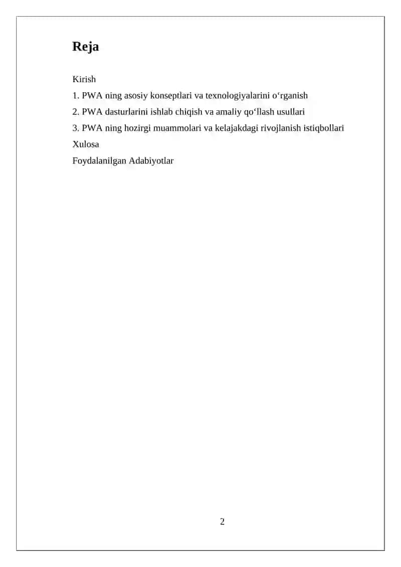 Progressive Web App (PWA) ning asosiy konseptlari 2