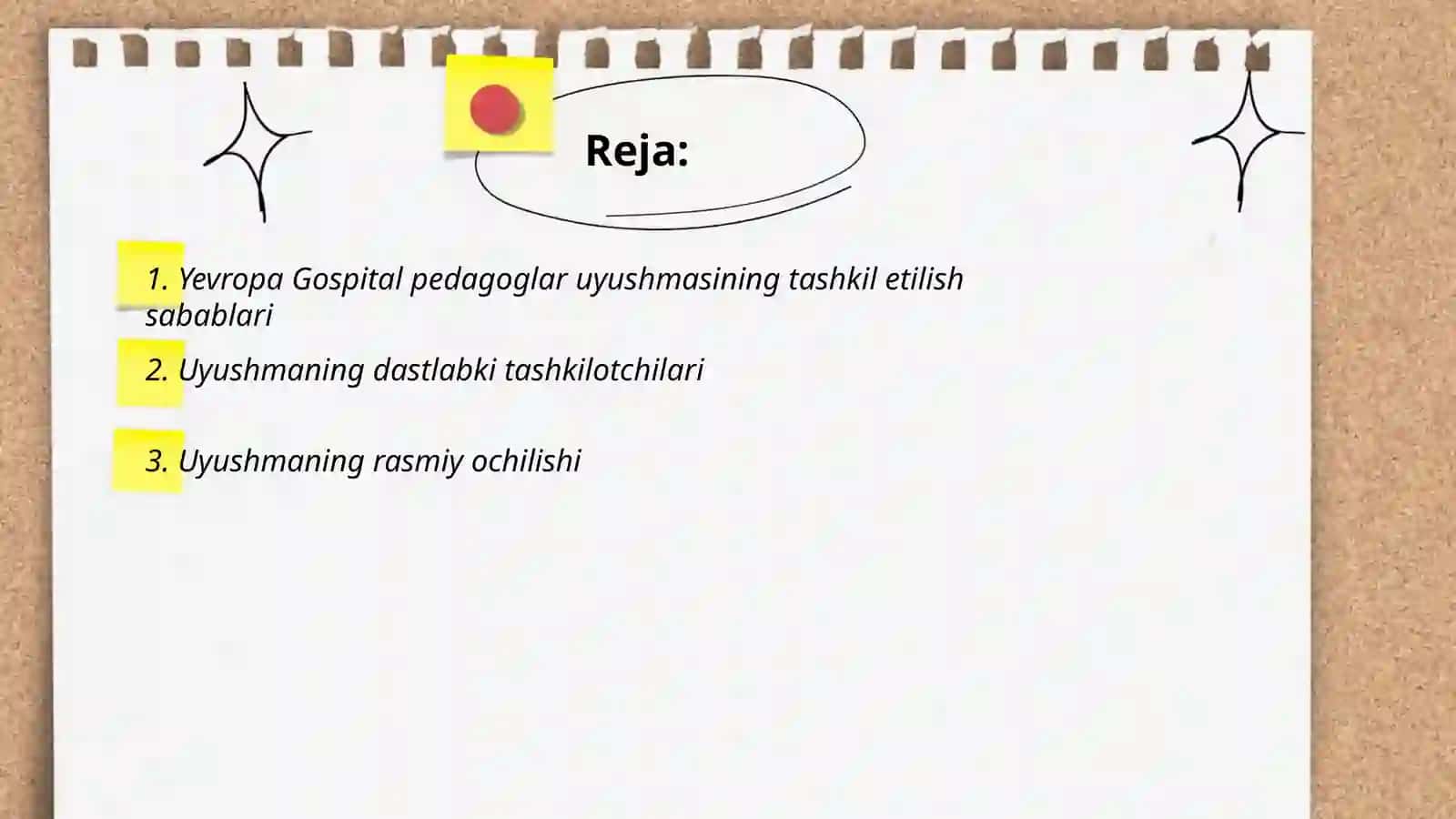 Yevropa Gospital pedagoglar uyushmasi tashkil etilish tarixi 2