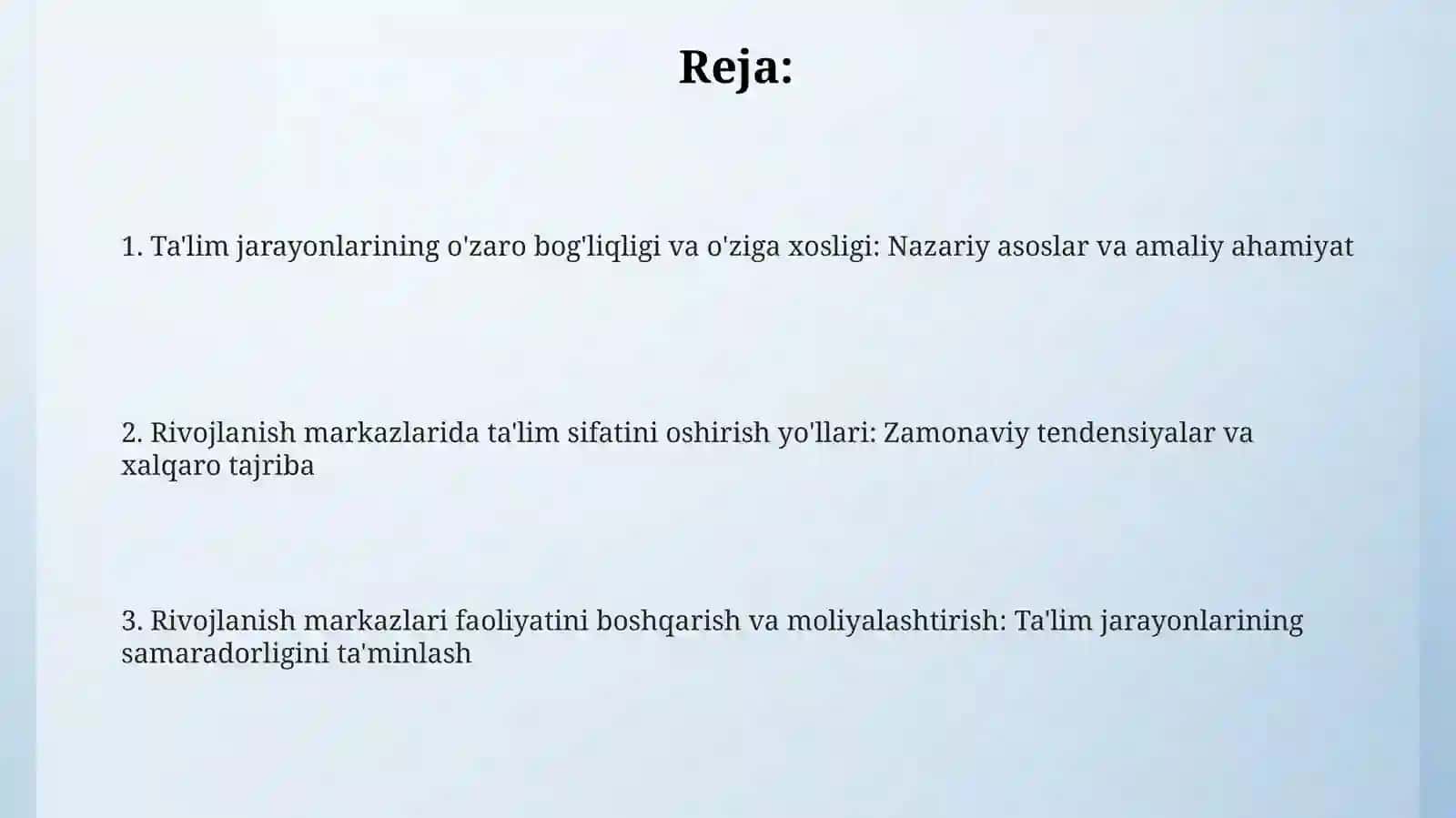 Rivojlanish markazlarda ta'lim jarayonlarining o'zaro bog'liqligi va o'ziga xosligi 2