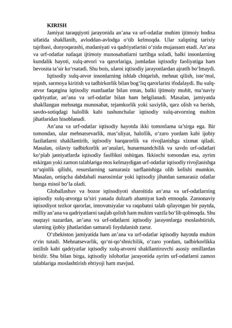 An’ana va urf-odatlarning iqtisodiy xulq-atvorga ta’siri 2