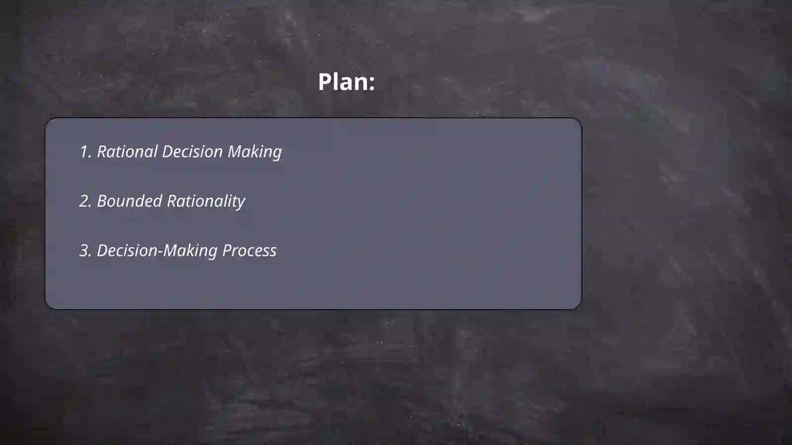 Decision Making 2