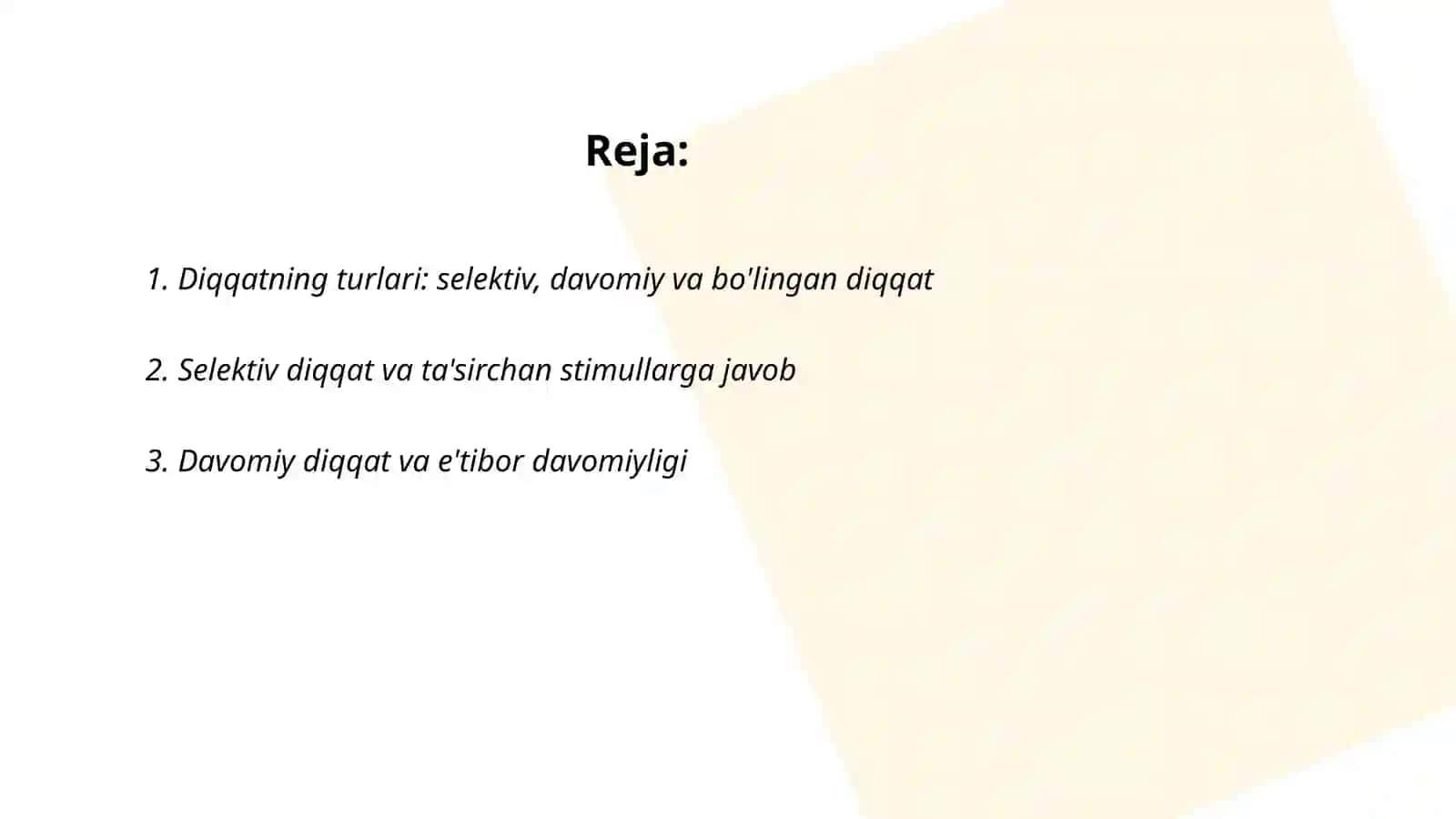 Diqqat jarayoni 2