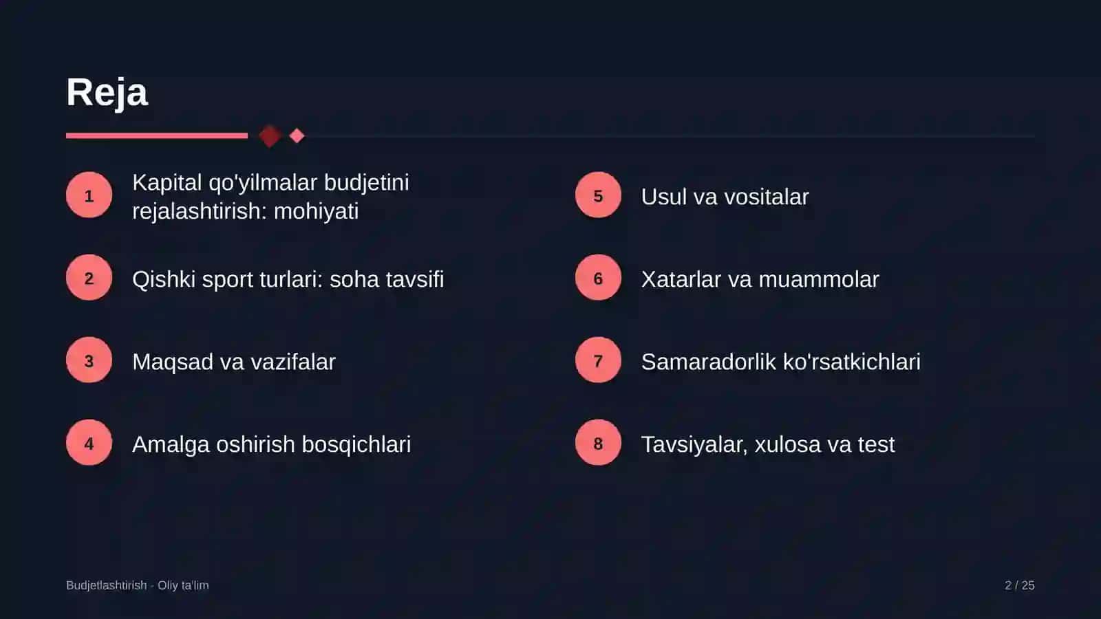 qishki sport turlarida kapital qo'yilmalar budjetini rejalashtirish 5187 2