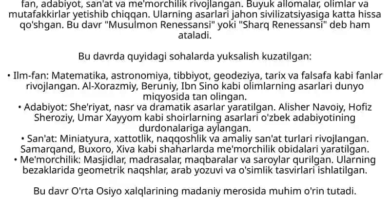 mustaqil ish renessans haqida 2