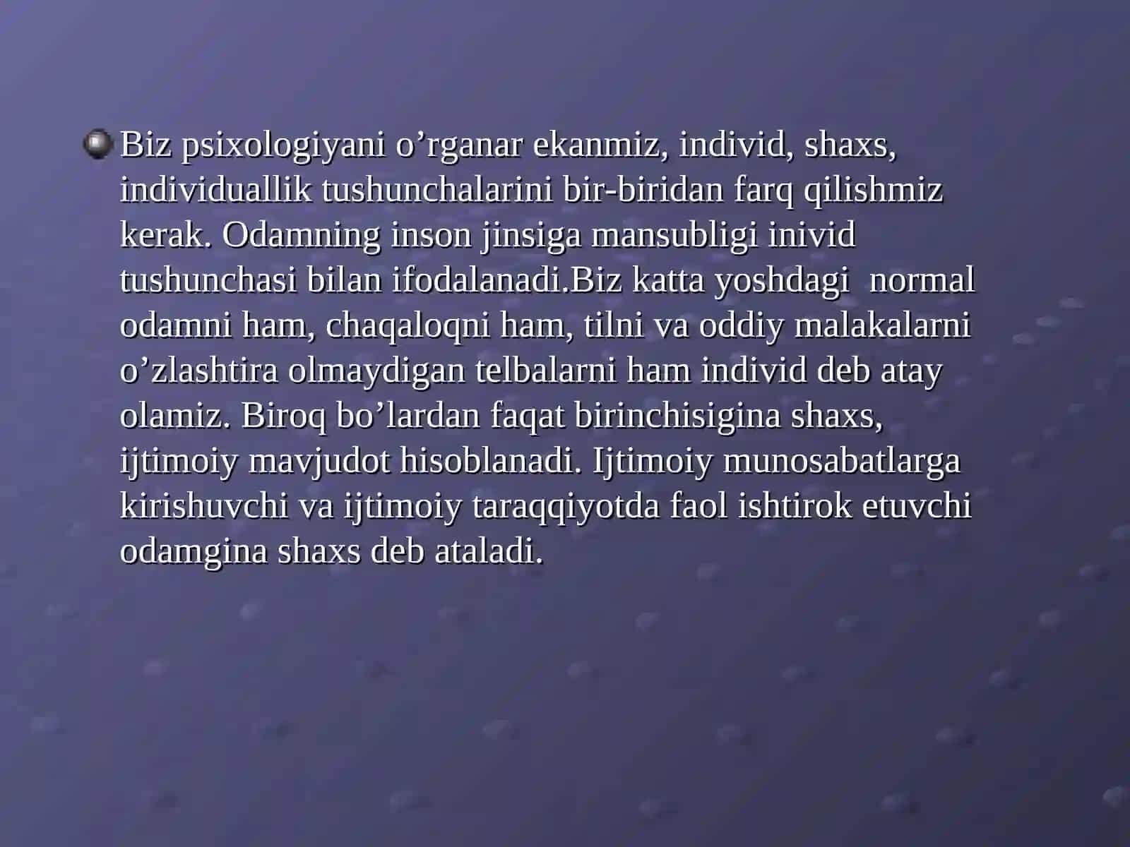 Personologiya-shaxs to’g’risidagi fan 2