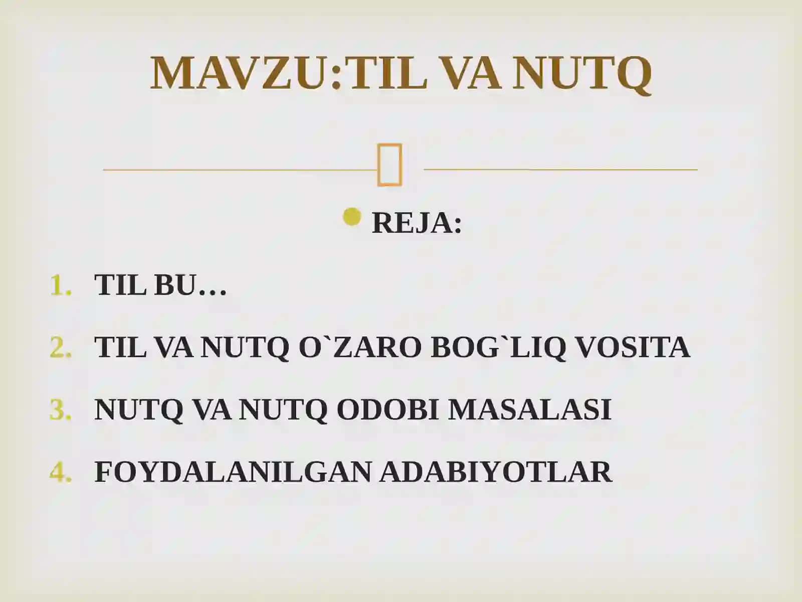 "O`QITUVCHI NUTQ MADANIYATI" fanidan tayyorlagan 2