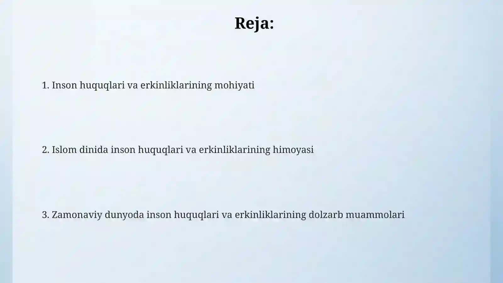 Insonning huquq va erkinliklari 2