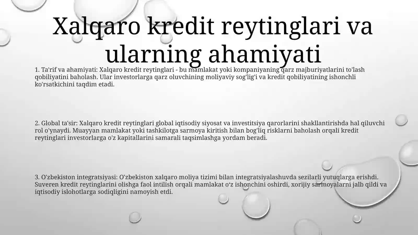 Xalqaro Reytinglar 2