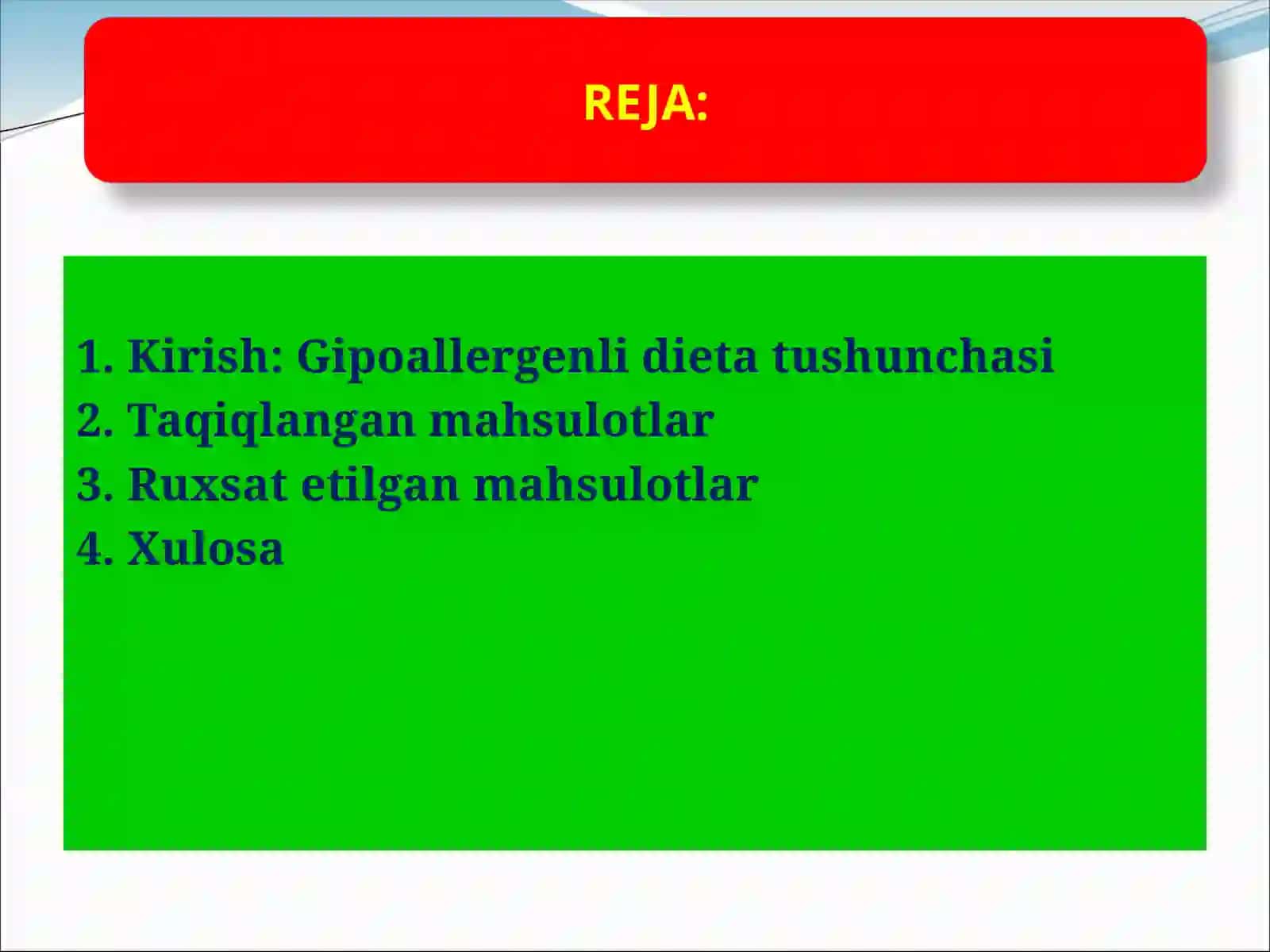 Gipoallergenli Dieta 2
