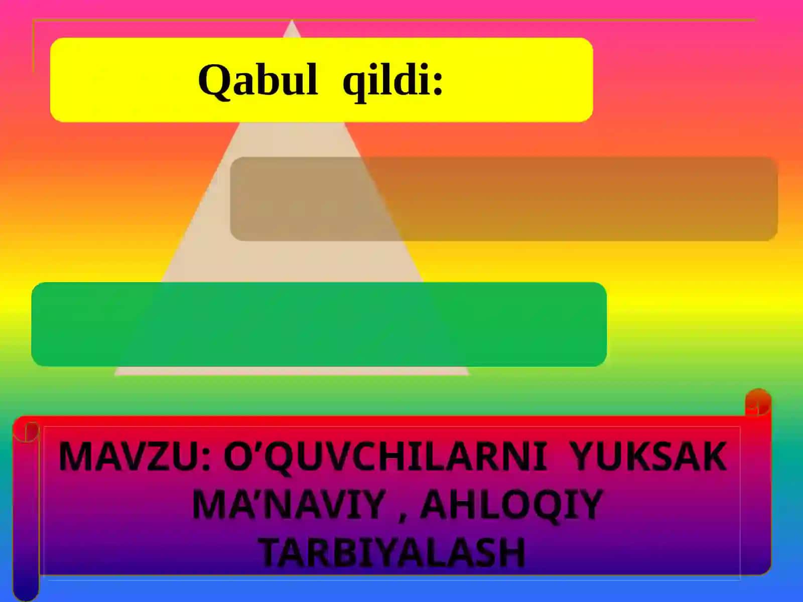 O’QUVCHILARNI YUKSAK MA’NAVIY, AHLOQIY TARBIYALASH 2