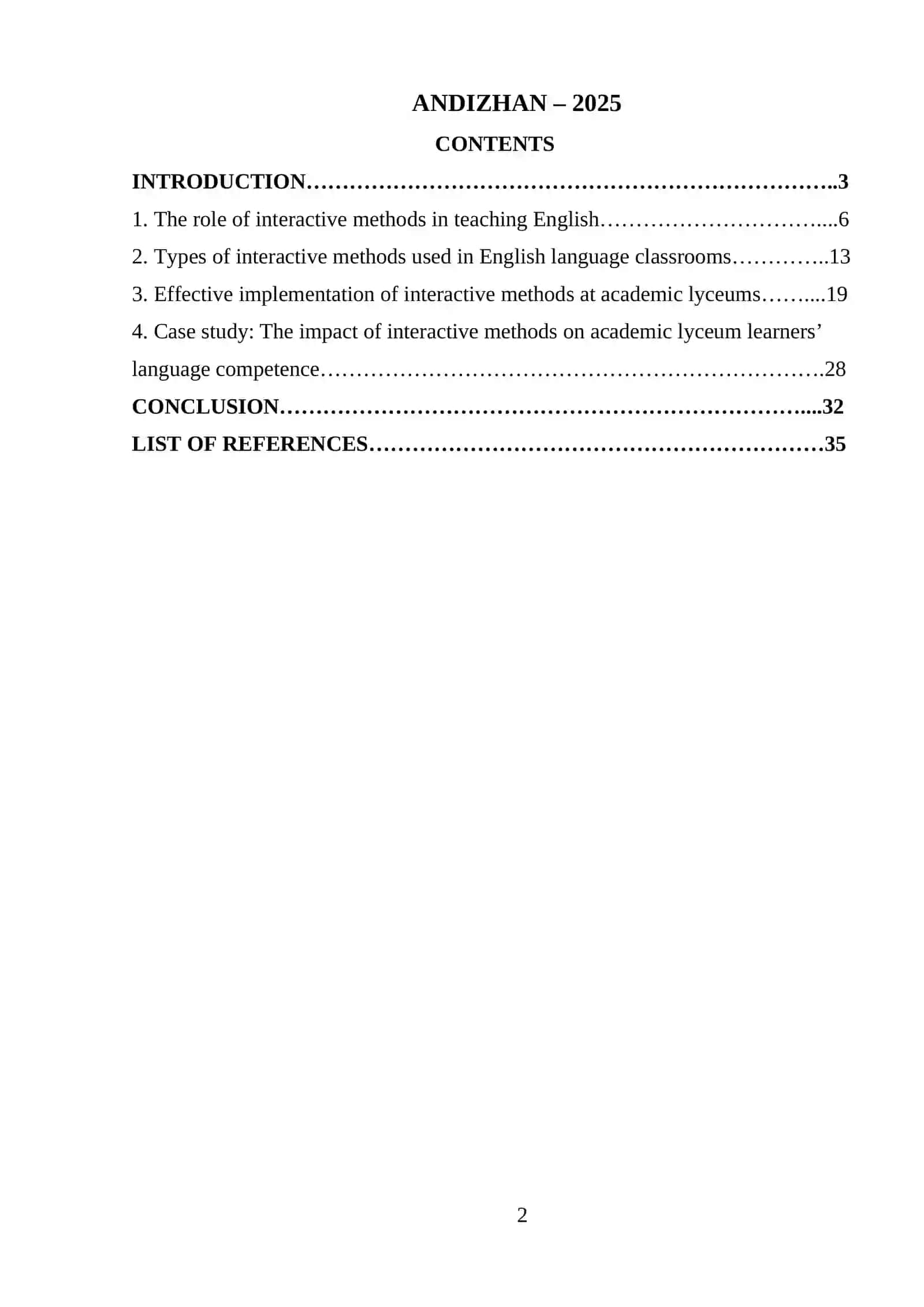 Course Paper on Teaching English with Interactive Methods 2