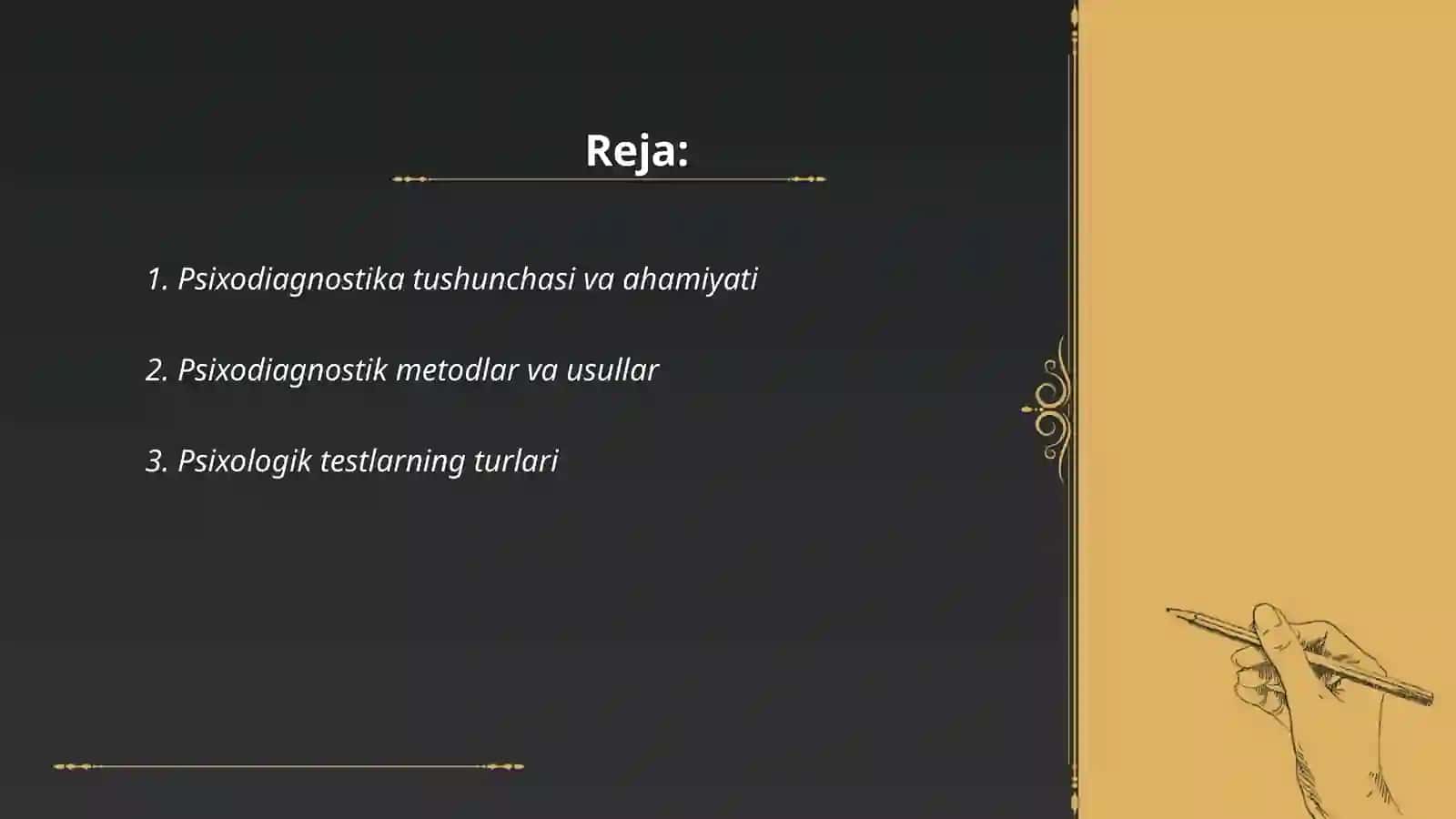Psixodiagnostik tekshiruv va tadqiqotlar 2