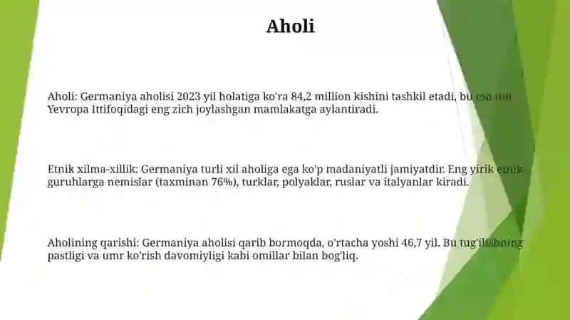 Germaniya Statistikasi 2