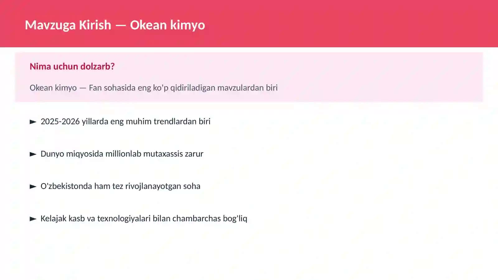FAN | KIMYO ZAMONAVIY 2