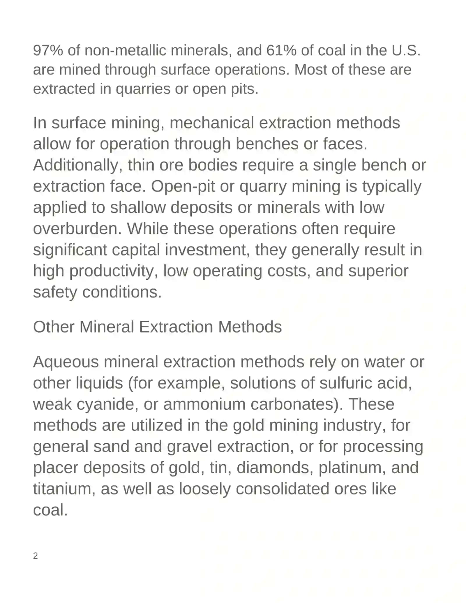 Surface Mining Technologies 2