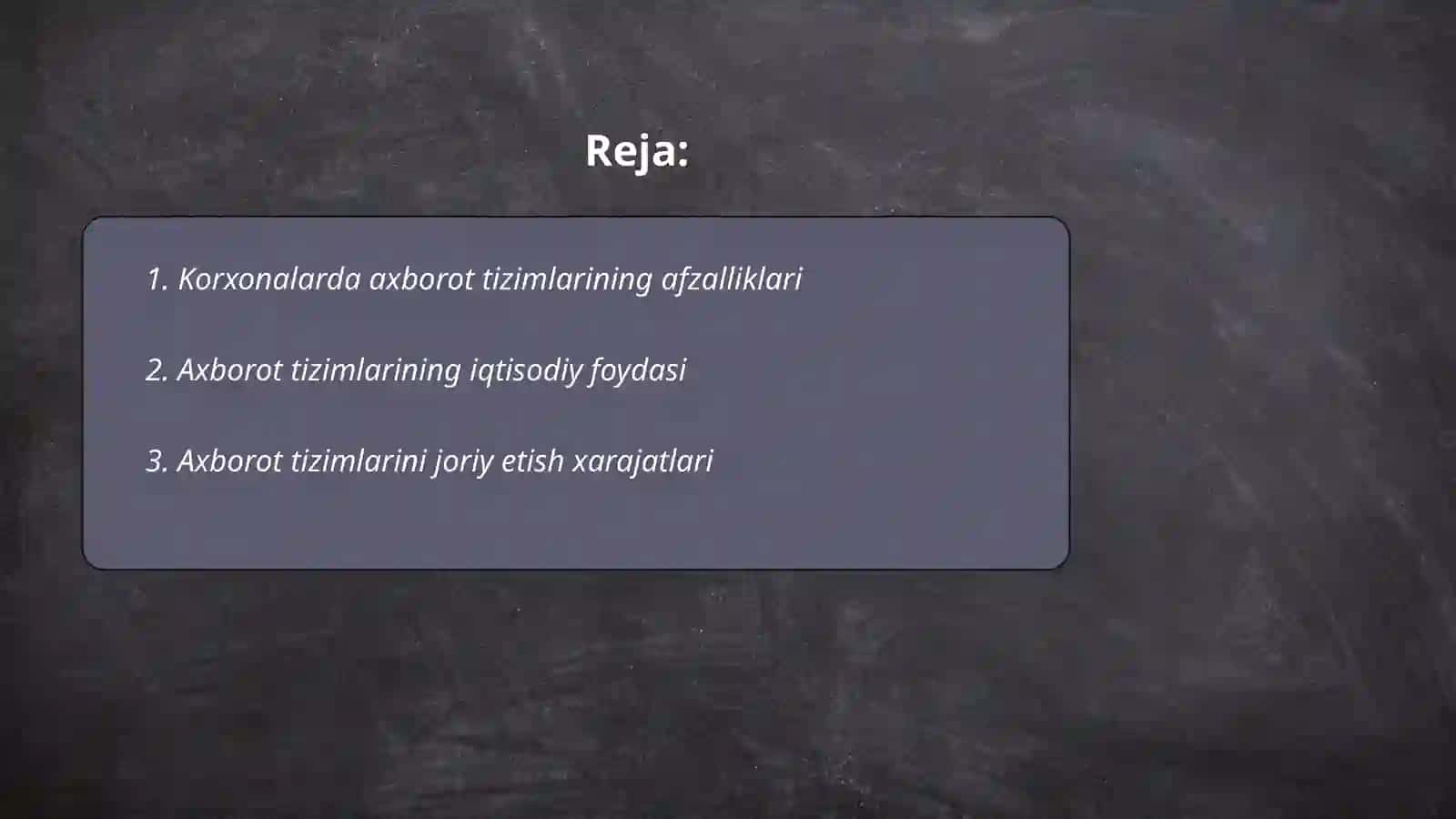 Korxonalarda axborot tizimlarini joriy etishning iqtisodiy samarasi 2